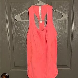 NWOT Lululemon Athletica Neon Pink/Peach Cardio Kick Tank Top - EXCELLENT sz6